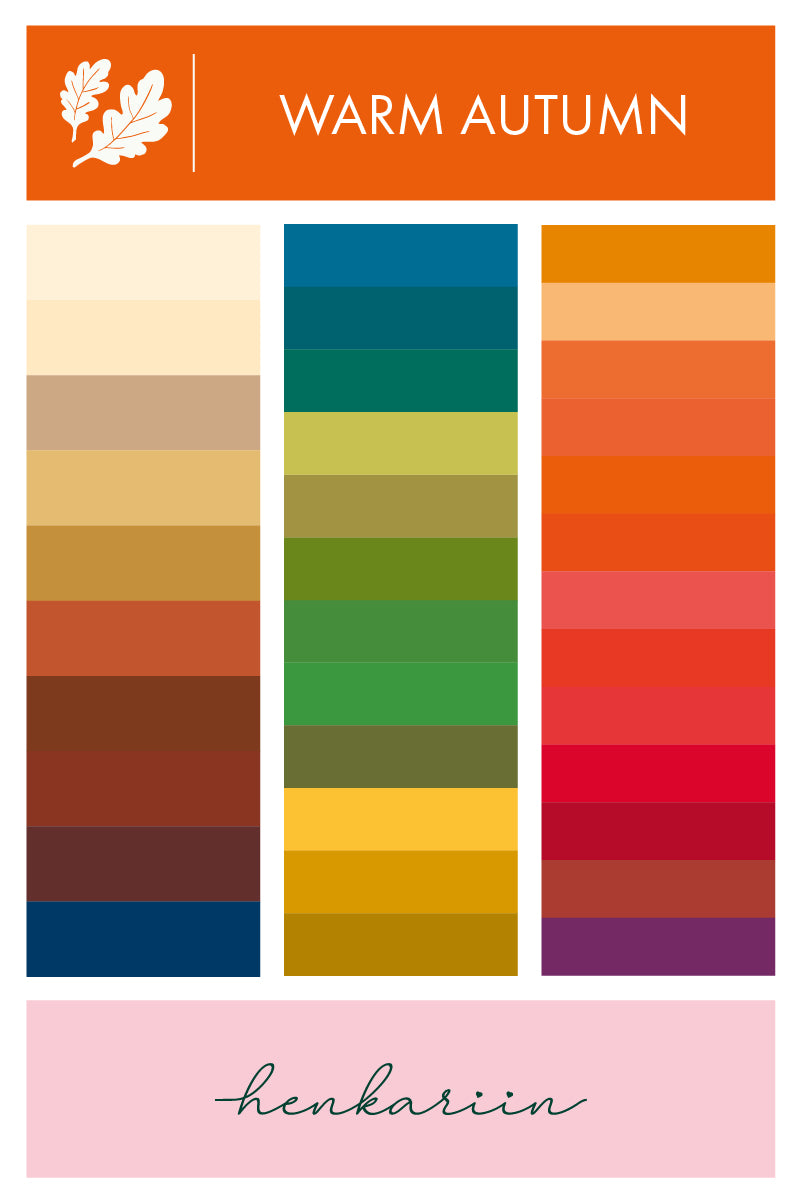 Henkariin Warm Autumn -väripaletti