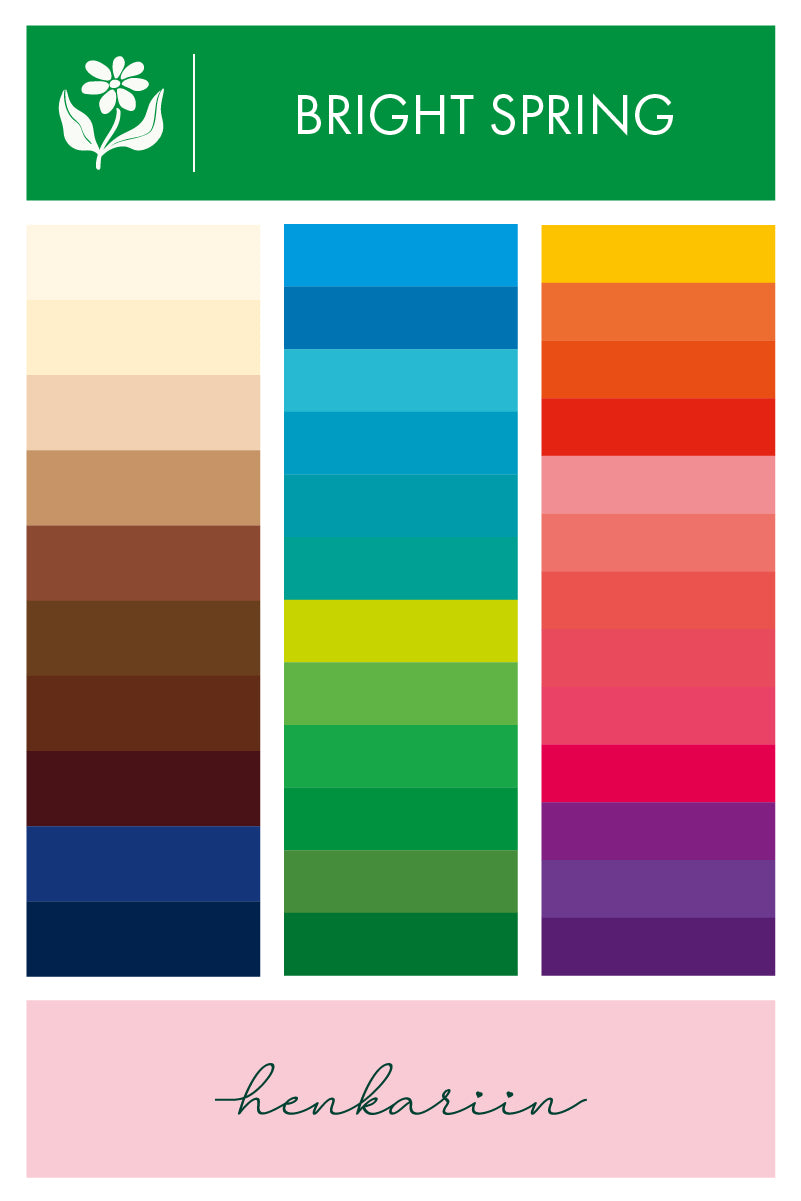 Henkariin Bright Spring -väripaletti