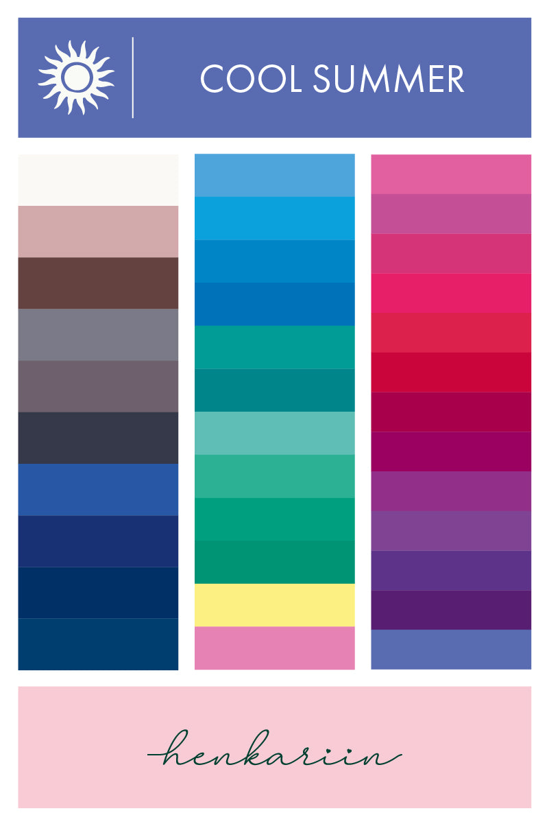 Henkariin Cool Summer -väripaletti