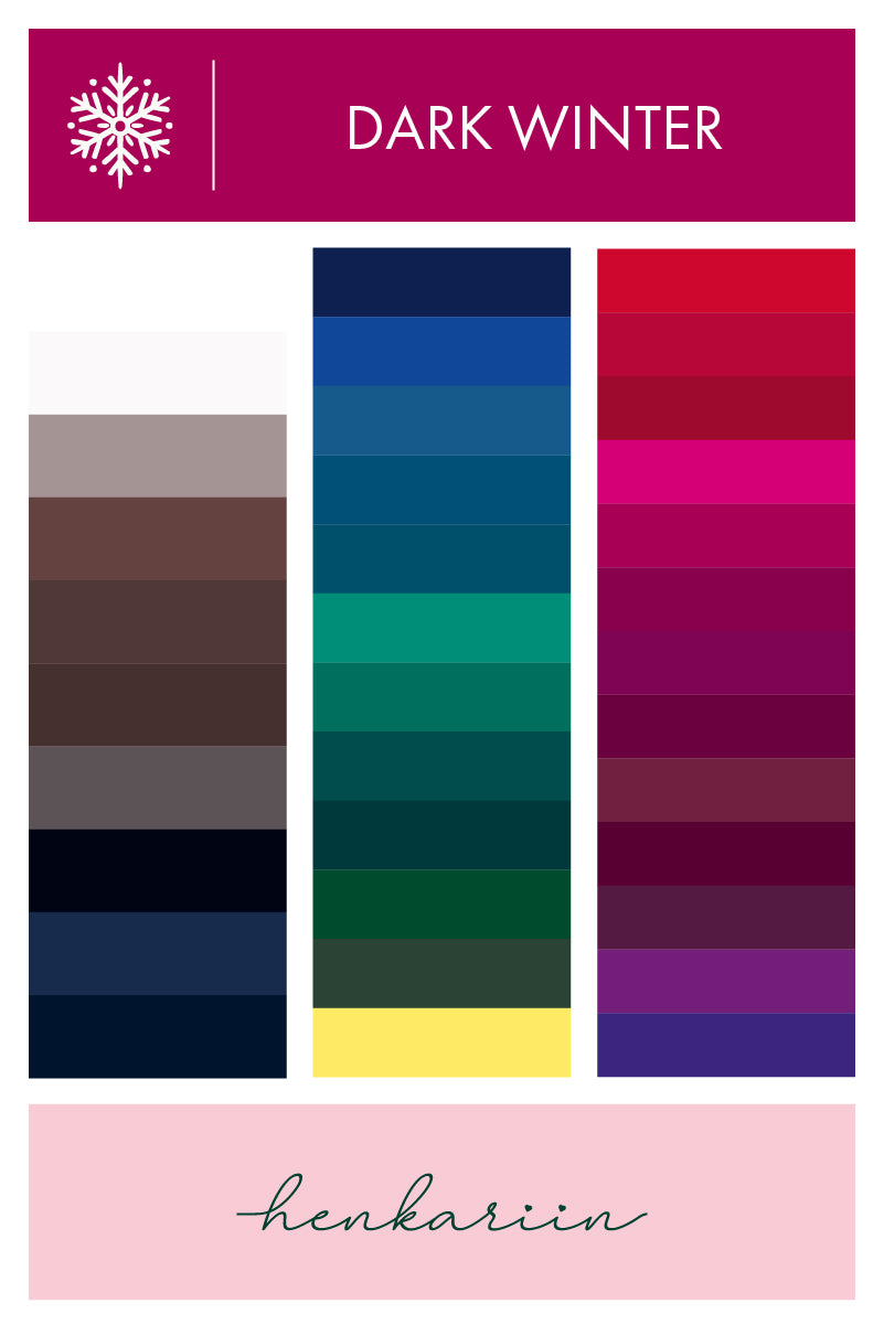 Henkariin Dark Winter -väripaletti