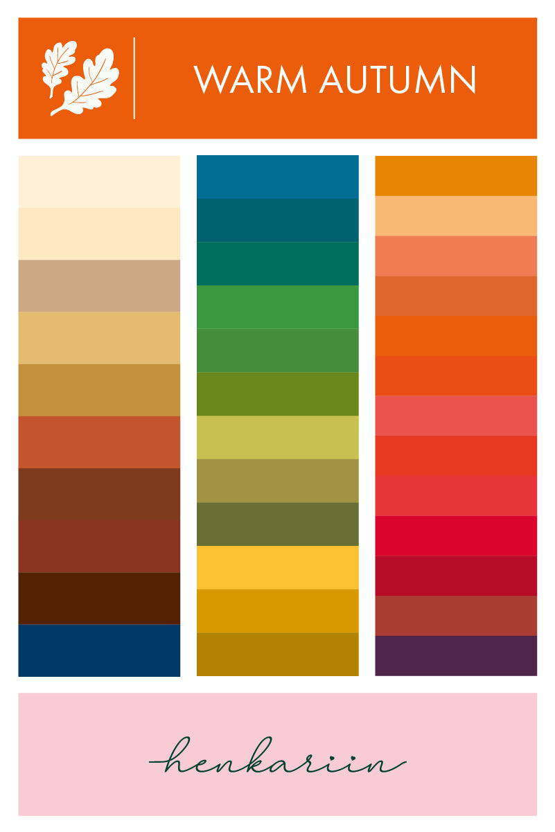Henkariin Warm Autumn -väripaletti