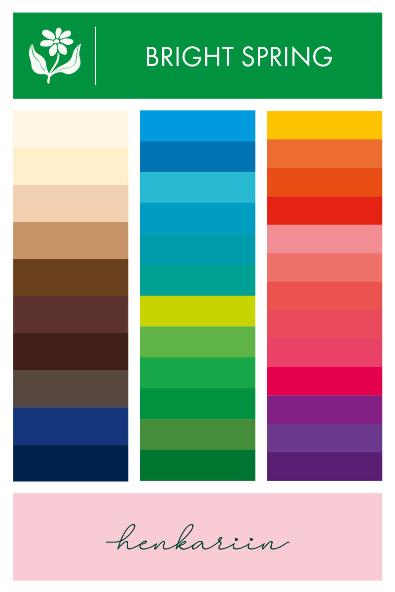 Henkariin Bright Spring -väripaletti