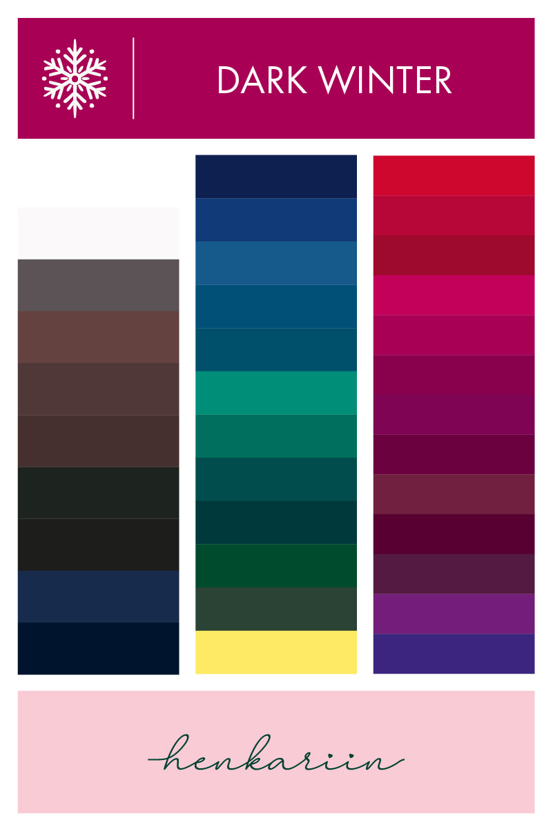 Henkariin Dark Winter -väripaletti